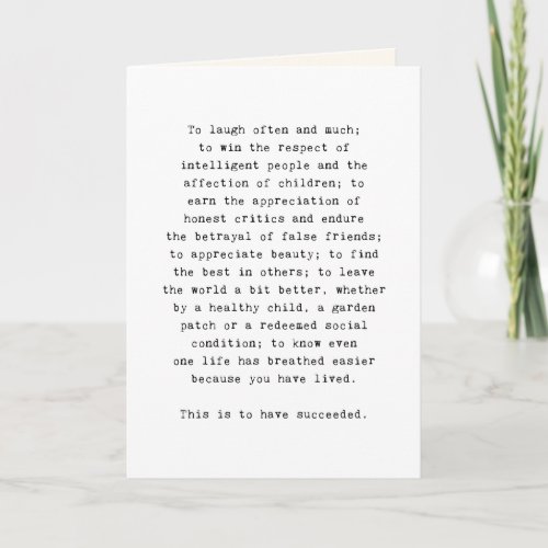 Emerson inspirational quote Greeting Card