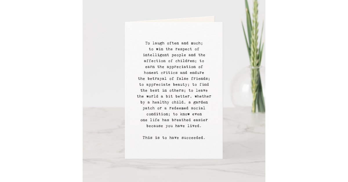 Emerson inspirational quote Greeting Card | Zazzle