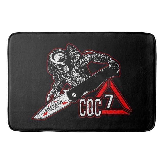 Emerson Knives CQC-7 Predator White Golf Towel Pla Bath Mat (Front)