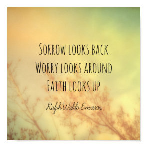Emerson literary inspirational quote nature art  poster