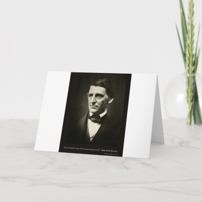 Emerson Love Of Beauty Is Taste Love Quote Gifts Card (Front)
