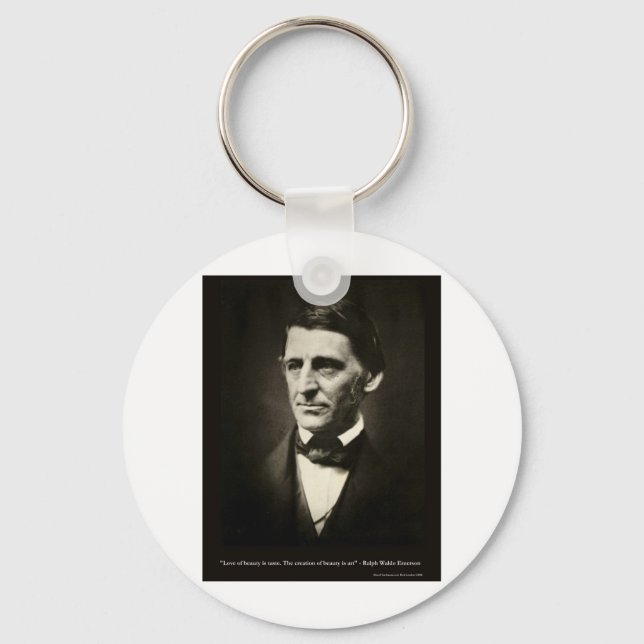 Emerson Love Of Beauty Is Taste Love Quote Gifts Keychain (Front)