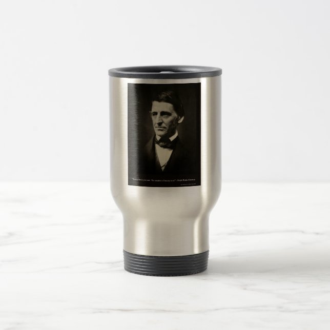 Emerson Love Of Beauty Is Taste Love Quote Gifts Travel Mug (Center)