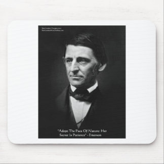 Emerson "Pace Of Nature" Wisdom Quote Gifts & Tees Mouse Pad