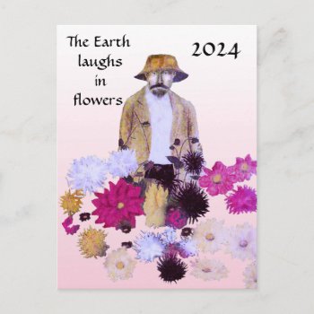 Emerson Quote 2024 Calendar On Back Postcard by Bebops at Zazzle