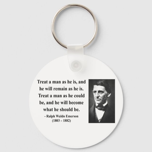 Emerson Quote 9b Keychain (Front)