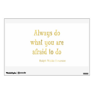 Emerson Quote Gold Faux Glitter Inspirational Wall Decal
