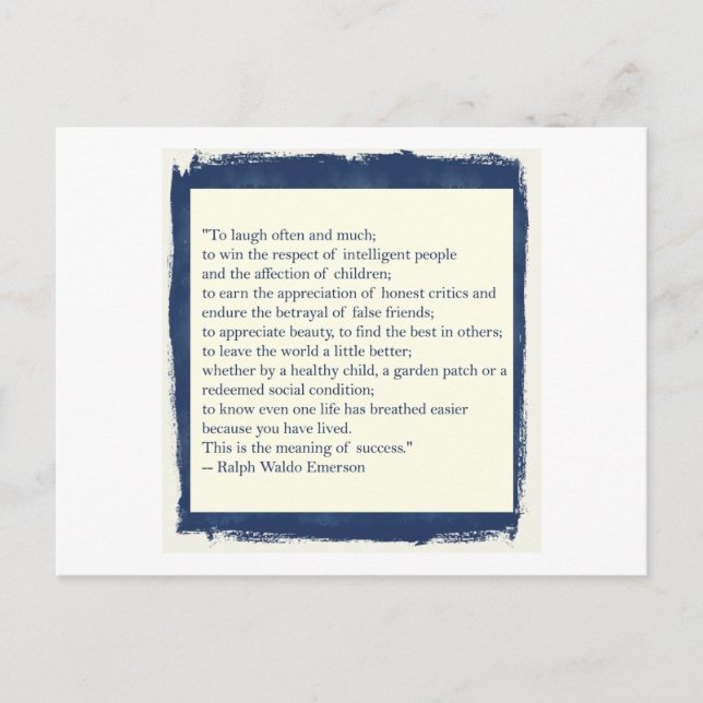 Emerson Quote Postcard (Front)