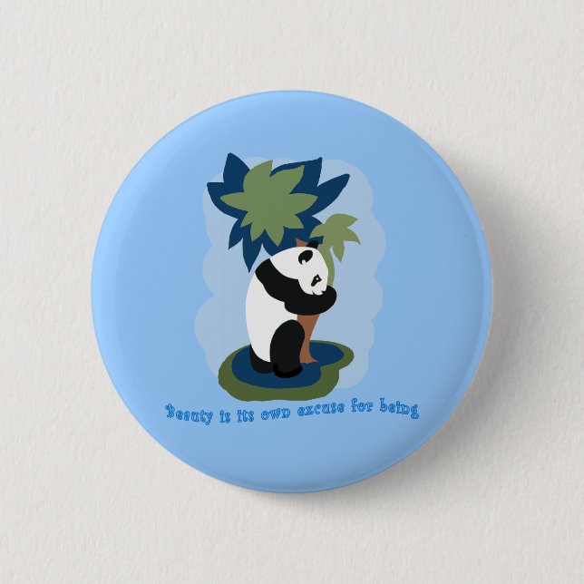 Emerson Quote with Endangered Panda Button (Front)