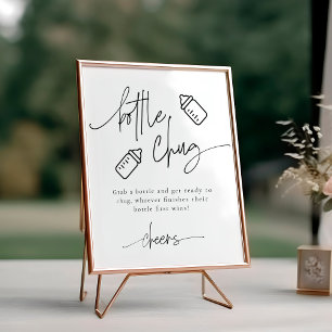 EMERY Bottle Chug Beer Baby Shower Game Poster