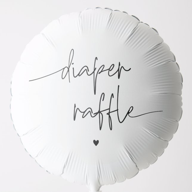 EMERY Elegant Calligraphy Baby Shower Game Sign Balloon (Front)
