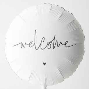 EMERY Elegant Calligraphy Baby Shower Welcome Sign Balloon