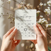 EMERY Whimsical Find the guest Bingo Game Card