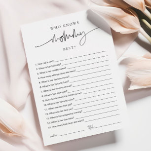 EMERY Whimsical Who knows Mommy best? Game Card