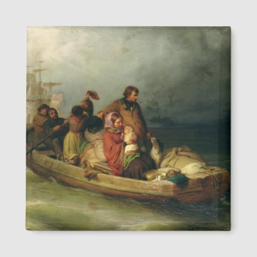 Emigrant passengers on board 1851 magnet