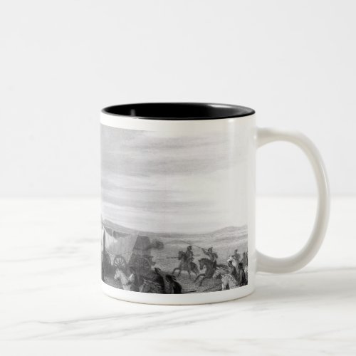 Emigrants attacked by the Comanches Two_Tone Coffee Mug