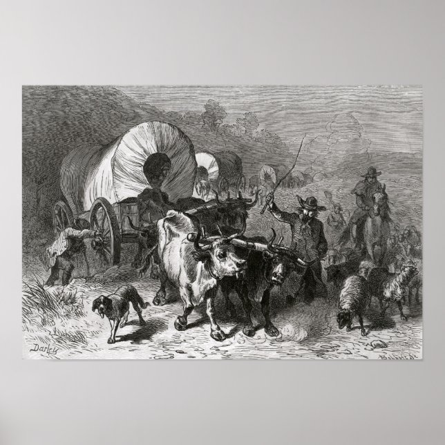 Emigration to the Western Country Poster (Front)