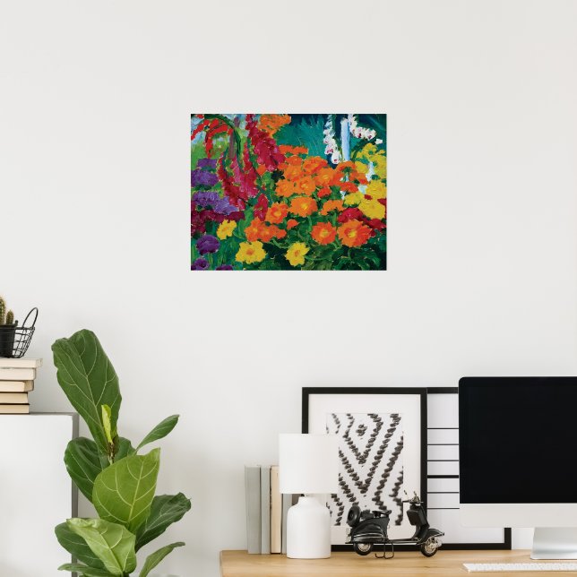 Emil Nolde - Garden of Flowers Fine Art Poster | Zazzle