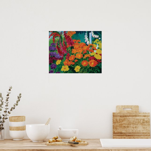 Emil Nolde - Garden of Flowers Fine Art Poster | Zazzle