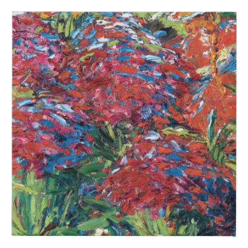 Emil Nolde Red Flowers Expressionism Fine Art Post Faux Canvas Print by ArtLoversCafe at Zazzle