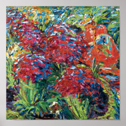 Emil Nolde Red Flowers Expressionism Fine Art Poster