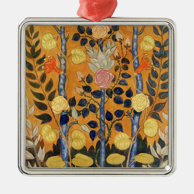 Emile Bernard painting,  Roses, Metal Ornament (Front)