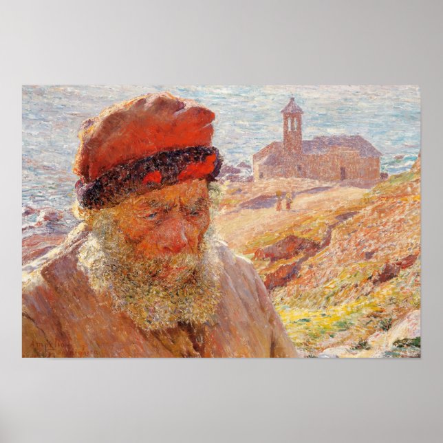 Emile Claus - Ampelio, Old Fisherman of Bordighera Poster (Front)