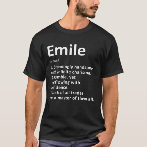 Emile Definition Personalized Name Funny Birthday  T_Shirt