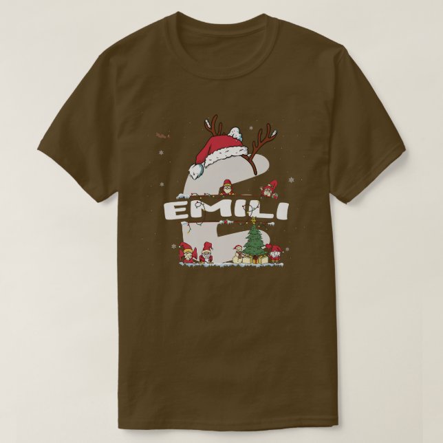 Emili Christmasw Emili Name for funny Xmas  T-Shirt (Design Front)