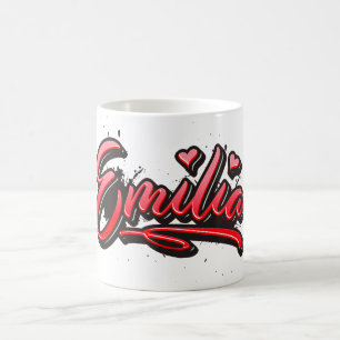 Emilia Heart Splash Graffiti Coffee Mug