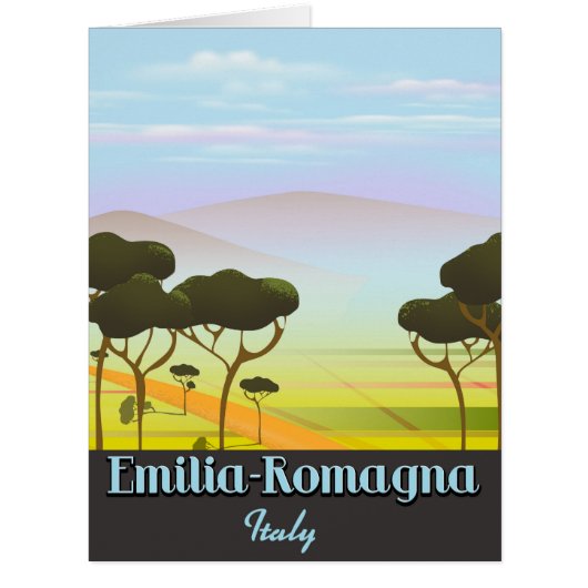 Emilia-Romagna Italy travel poster Cards (Front)