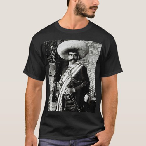 Emiliano Zapata Mexico Famous Face  Portrait  T_Shirt