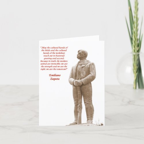 Emiliano Zapata quote 2 note card