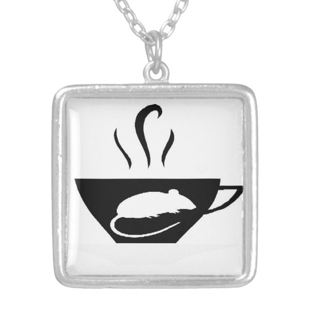 Emilie Autumn - Plague Rat and Tea Silver Plated Necklace (Front)