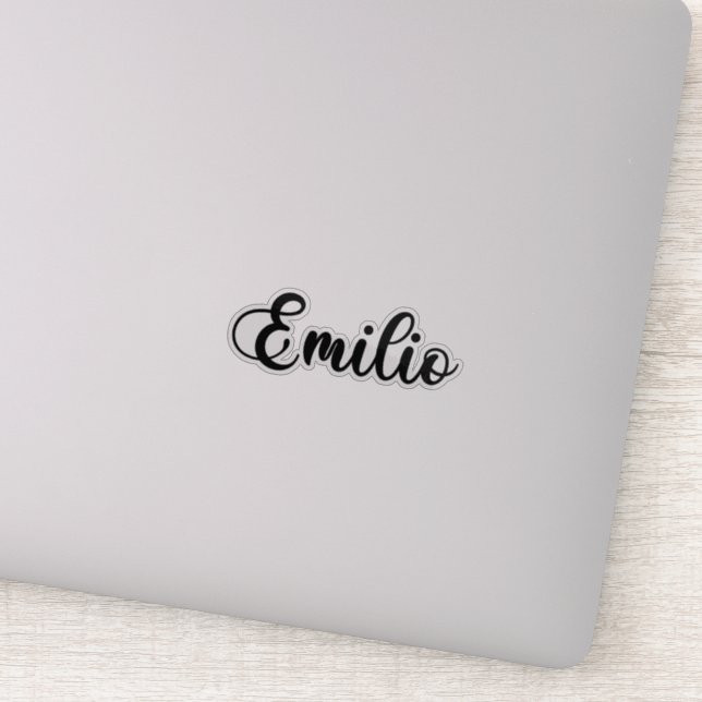 Emilio Name - Handwritten Calligraphy Sticker (Detail)