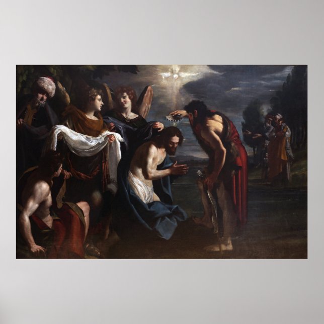 Emilio Savonanzi - Baptism of Christ - Circa 1630 Poster (Front)