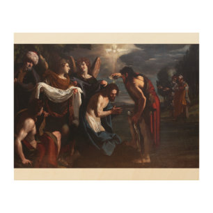 Emilio Savonanzi - Baptism of Christ - Circa 1630 Wood Wall Art