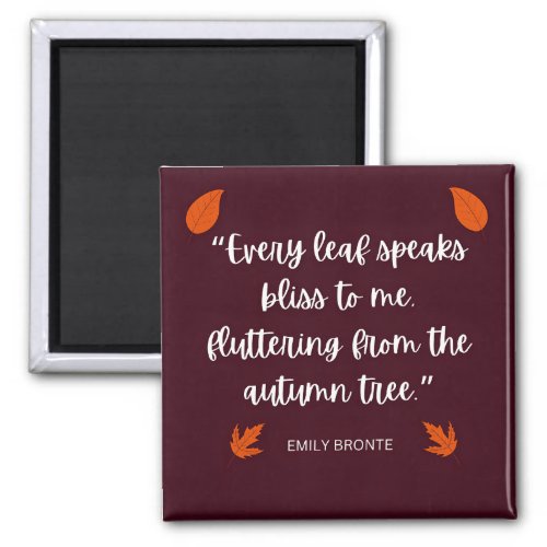 Emily Bronte Autumn Quote Magnet