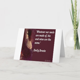 Emily Bronte & Famous Our Souls Quote Card