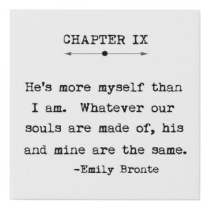 Emily Bronte Quote Canvas Wrap