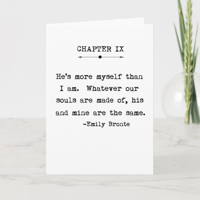 Emily Bronte Quote Greeting Card (Front)
