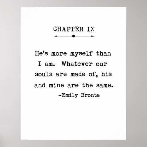 Emily Bronte Quote Poster