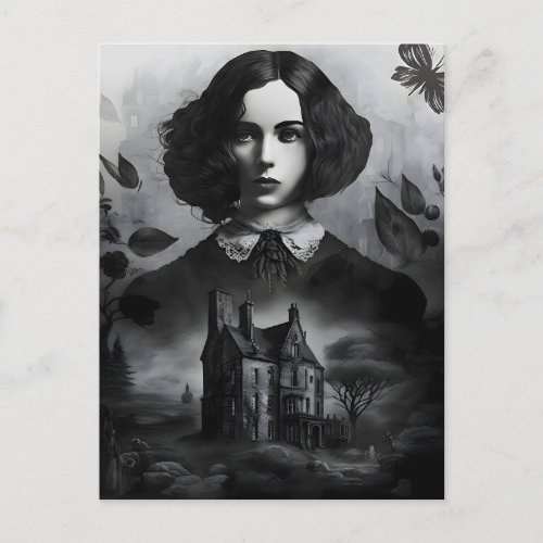 Emily Bronte Victorian Gothic Writer of Jane Eyre Postcard
