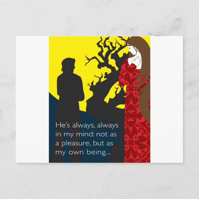 Emily Bronte / Wuthering Height gift design with q Postcard (Front)