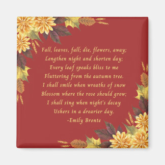 Emily Bronte's Fall Leaves Magnet