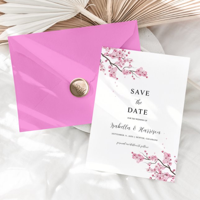 EMILY Cherry blosom Save the Date Template (Creator Uploaded)