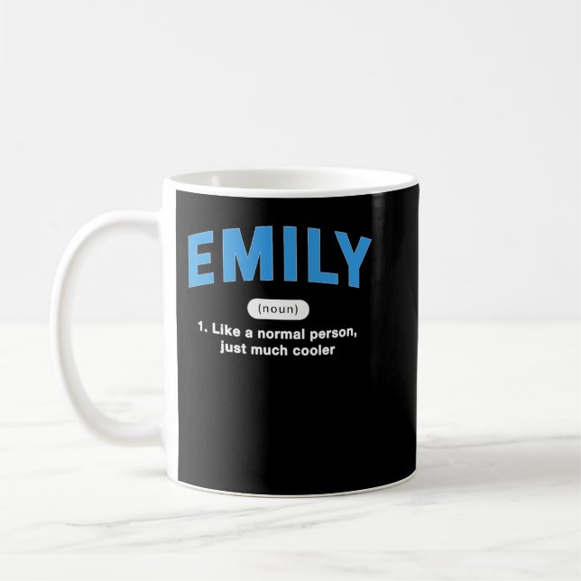 Emily Definition Funny First Name Humor Nickname P Coffee Mug (Left)