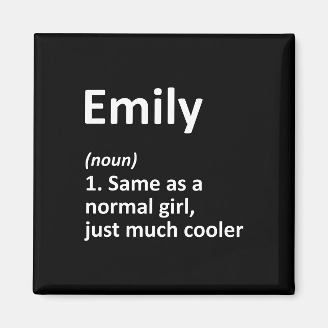Emily Definition Personalized Name Funny Birthday  Magnet (Front)