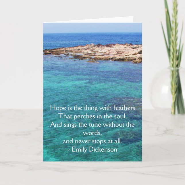 Emily Dickenson Inspirational  QUOTE for Healing Card (Front)