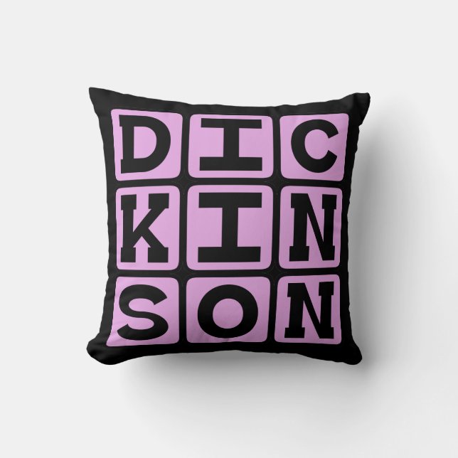 Emily Dickinson, American Poet Throw Pillow (Front)